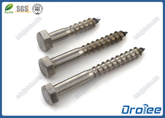 China 304/316 Stainless Steel Hex Head Wood Screw Lag Bolts supplier
